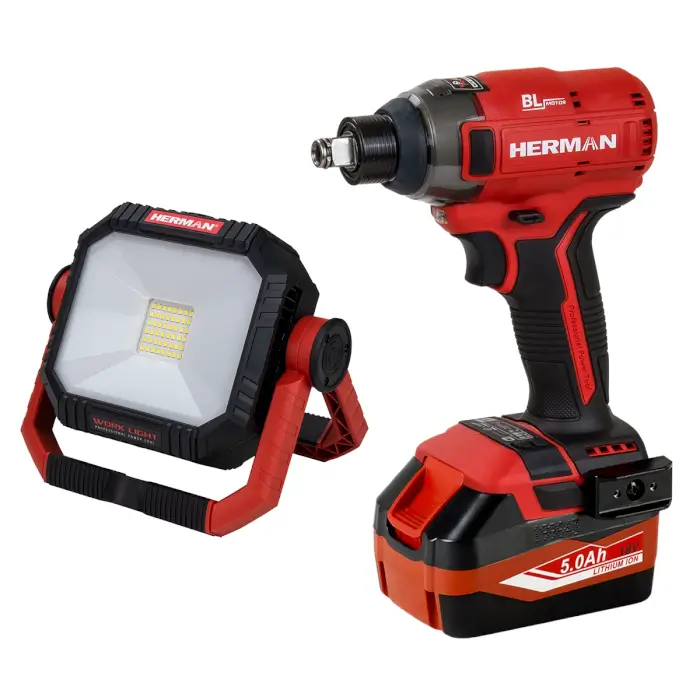 AKTION! Akku-Drehschlagschrauber HERMAN AXI-1801 | 18,0 V Komplett | Arbeitslicht GRATIS
