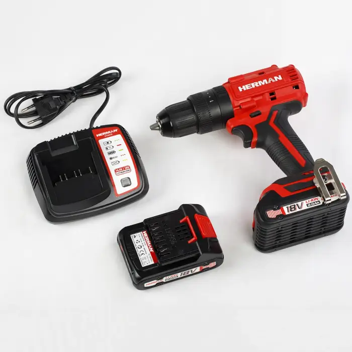Akumulátorový skrutkovač HERMAN AXS 1802 18,0 V | s príklepom | Komplet 144182002