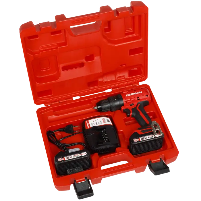Akumulátorový skrutkovač HERMAN AXS 1802 18,0 V | s príklepom | Komplet 144182002