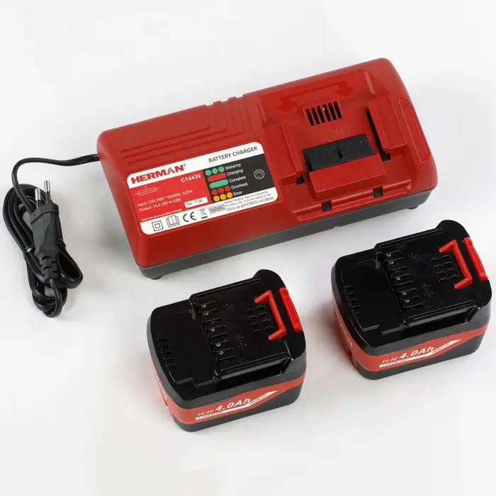 Akumulátorový skrutkovač HERMAN AXSP 1440 14,4 V | s príklepom | Komplet 144144004