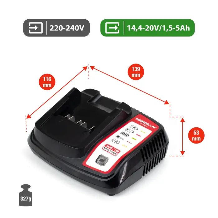 Batterieladegerät HERMAN C 14415 14,4V | 18V | 1,5Ah