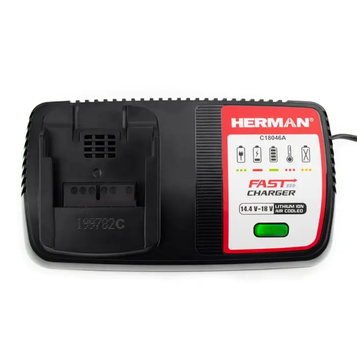 Schnellladegerät für Akkus HERMAN C 18046A Air Cooled 14,4V | 18V | 6,5Ah Speed