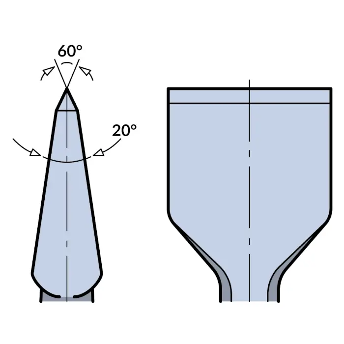 SDS-plus Meißel HERMAN MH-20 Spade Spat für Mauerwerk und Putz
