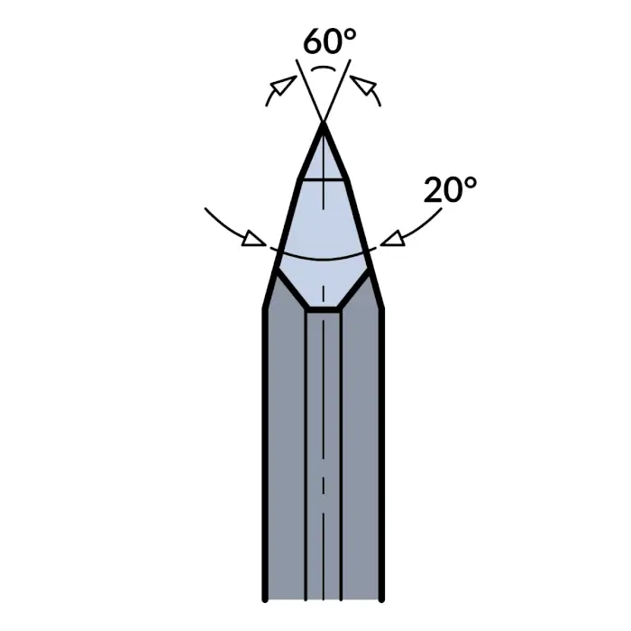 SDS-max Meißel HERMAN MH-31 Point Waved Gespitzt für Beton und Mauerwerk