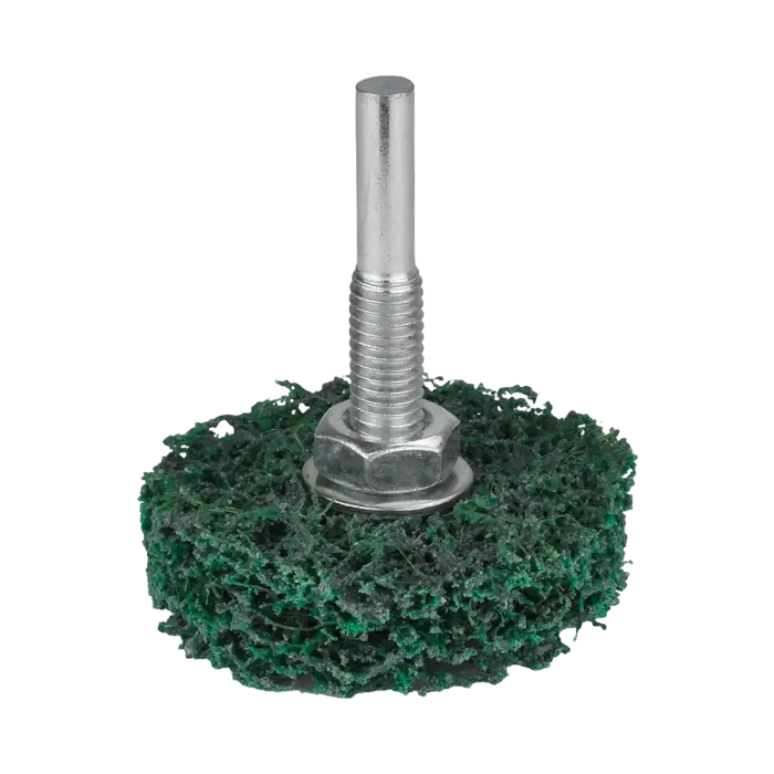 Reinigungsscheibe am Schaft HERMAN FWK-20/S Dragon Green 50x13x6mm | STRIP-IT + corundum