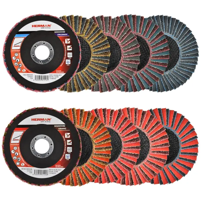 Satz von kombinierten Lamellenscheiben HERMAN QL-70 Testsatz für Edelstahl