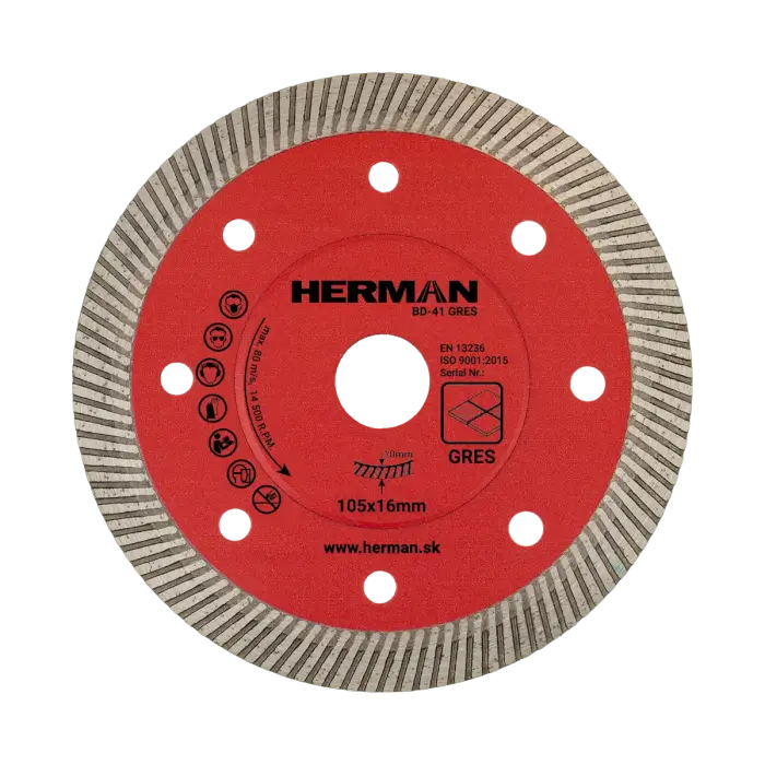 Diamantscheibe HERMAN BD-41 Gres 105x16,0mm|H=10mm