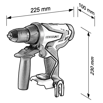 Rozmery aku skrutkovača AXSP 1800