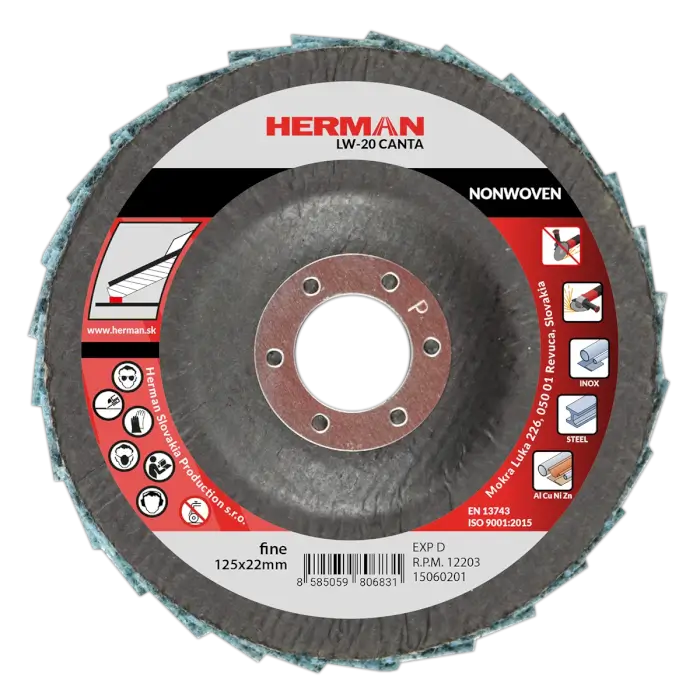 Fächerscheibe HERMAN LW-20 Canta NONWOVEN|125mm|fine