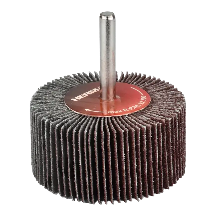 Schleifscheibe auf Schaft HERMAN FWS-10/S 60x40x6mm | Corundum | P120