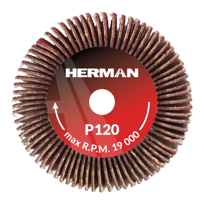 Schleifscheibe auf Schaft HERMAN FWX-10/S 40x20x6mm | Ceramic | P120