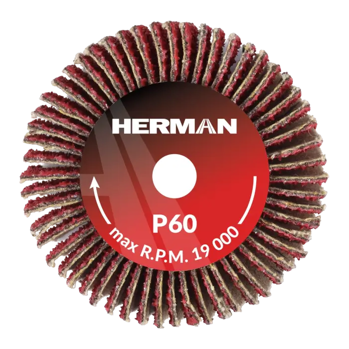 Schleifscheibe auf Schaft HERMAN FWX-10/S 40x20x6mm | Ceramic | P60