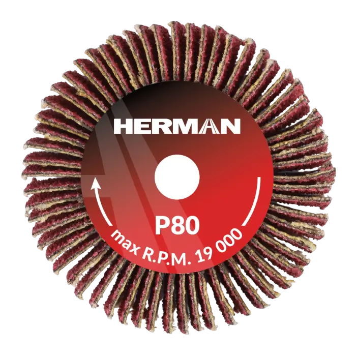 Schleifscheibe auf Schaft HERMAN FWX-10/S 40x20x6mm | Ceramic | P80