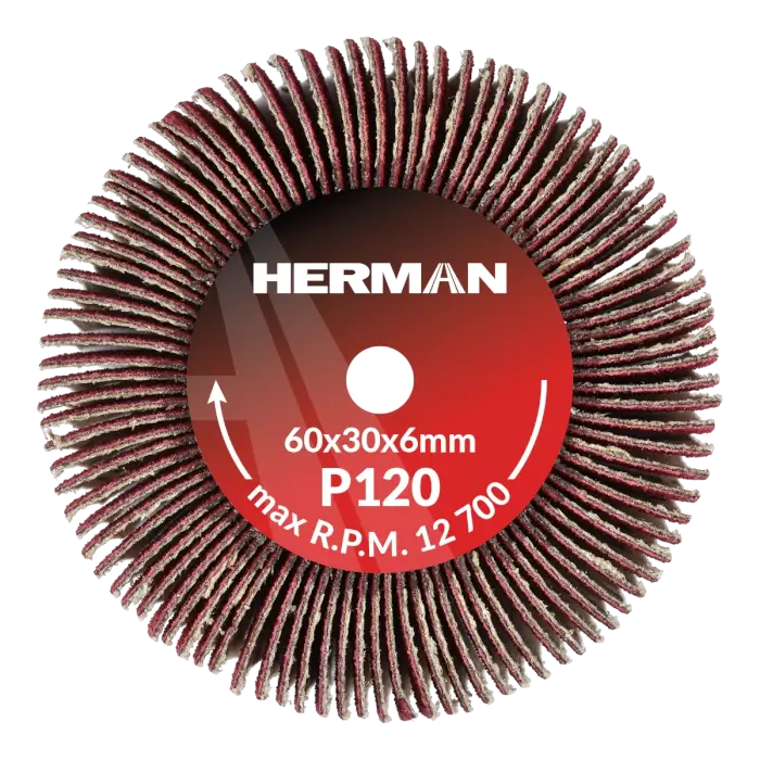 Schleifscheibe auf Schaft HERMAN FWX-10/S 60x30x6mm | Ceramic | P120