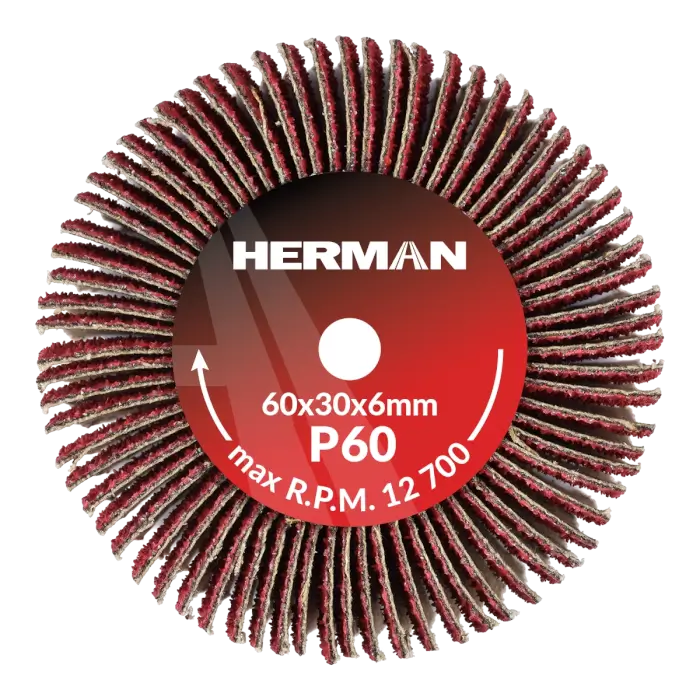Schleifscheibe auf Schaft HERMAN FWX-10/S 60x30x6mm | Ceramic | P60