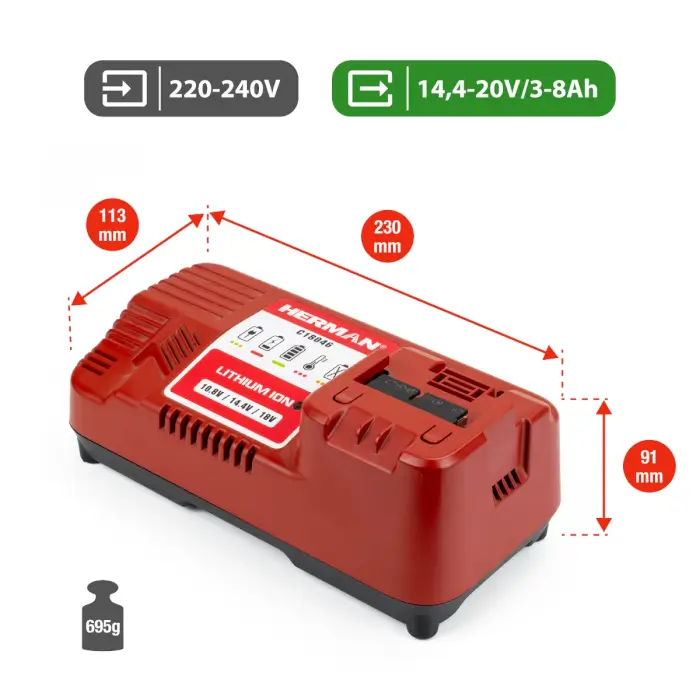 HERMAN BC 14,4V|18,0V Speed 14,4V|18,0V| Garantie 3 Jahren
