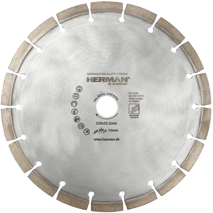 Diamantscheibe HERMAN BD-20 Agressa 230x22,2mm|H=10mm