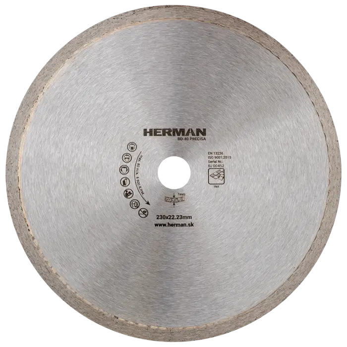 Diamantscheibe HERMAN BD-40 Precisa 230x22,2mm|H=7,0mm