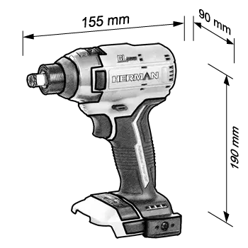 Akku-Drehschlagschrauber HERMAN AXI-1801 | 18,0 V 2Ah | Komplett | Garantie: 3 Jahren