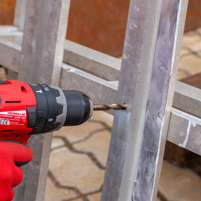 Metallbohrer DIN 338 HERMAN DM-40 HSS-E Co5% Mit quer geschnittener Spitze