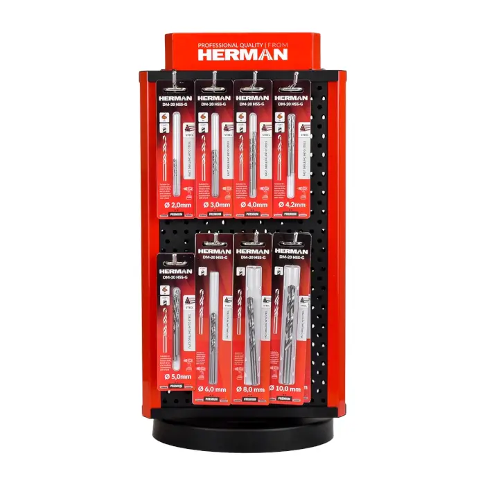 MIX Metallbohrer HSS-G 12 x 2,0x24/49mm, 15 x 3,0x33/61mm, 20 x 4,0x43/75mm, 16 x 4,2x43/75mm, 16 x 5,0x52/86mm, 16 x 6,0x57/93mm, 10 x 8,0x75/117mm, 10 x 10,0x87/133mm | 115St.