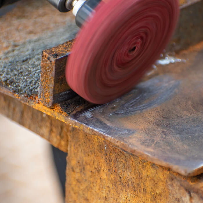 Reinigung-Schleifscheibe Quick Change HERMAN MKY-10/QC-RS Dragon Red Schleifmittel: STRIP-IT Aggressiv