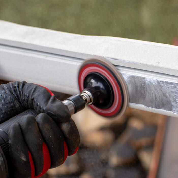 Lamellenscheibe Quick Change HERMAN MLX-10/QC-RS Schleifmittel: Keramik