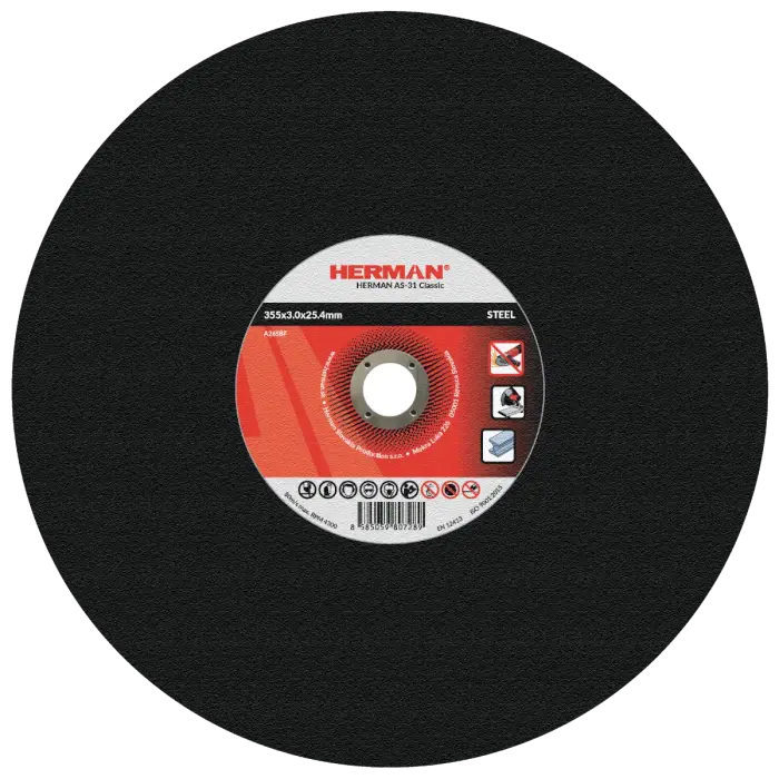 Trennscheibe HERMAN AS-31 Classic|Für Stahl 355x3,0x25,4mm|Gerade|TYP 41