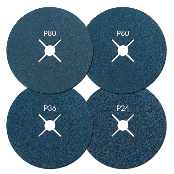 Fiberschleifscheibensatz HERMAN QF-20 100 St.| 180mm| Für rostfreien Stahl