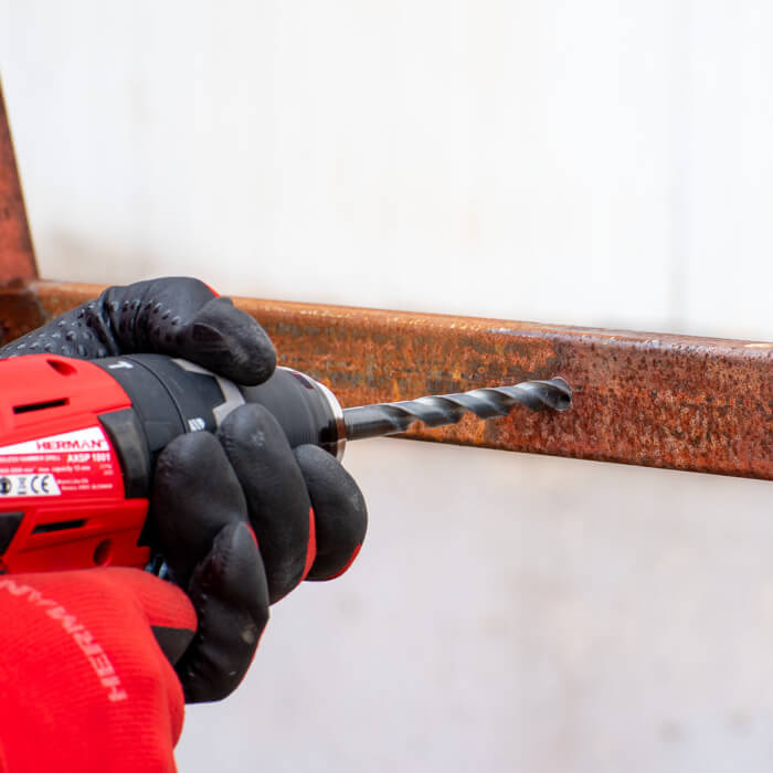 Satz Metall-Bohrer DIN 338 HERMAN QDM-19 HSS-R 6 Stück Bohrer im Set