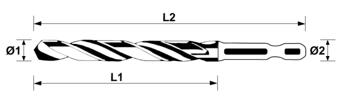 Metallbohrer HERMAN DM-30 HSS-G TiN Für Stahl, Gusseisen und Bronze