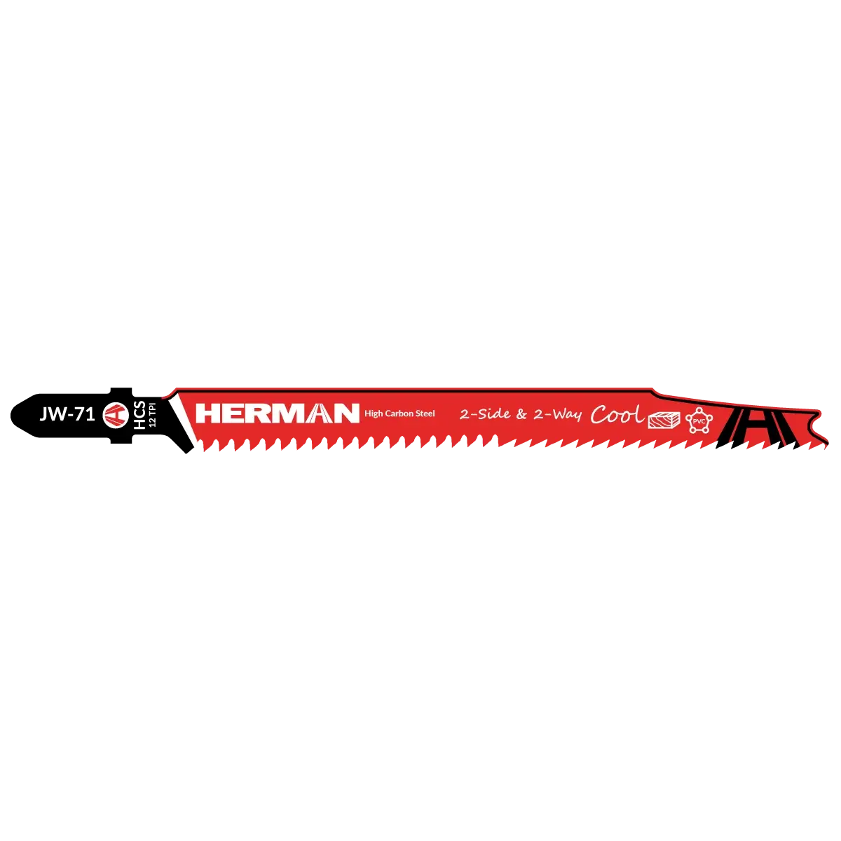 Stichsägeblatt HERMAN JW-71 Cool 2S & 2W Holz und Laminat 3–65mm