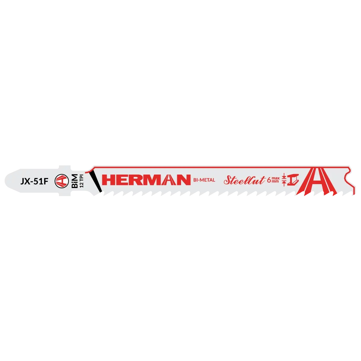 Stichsägeblatt HERMAN JX-51F SteelCut Blätter 2,5-6mm