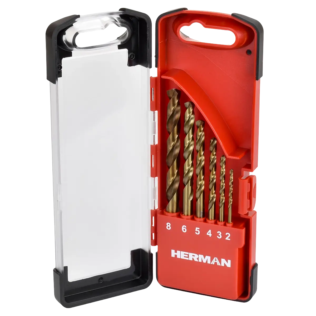 Satz Metall-Bohrer DIN 338 HERMAN QDM-49 HSS-E Co 5% 6 Bohrer im Satz